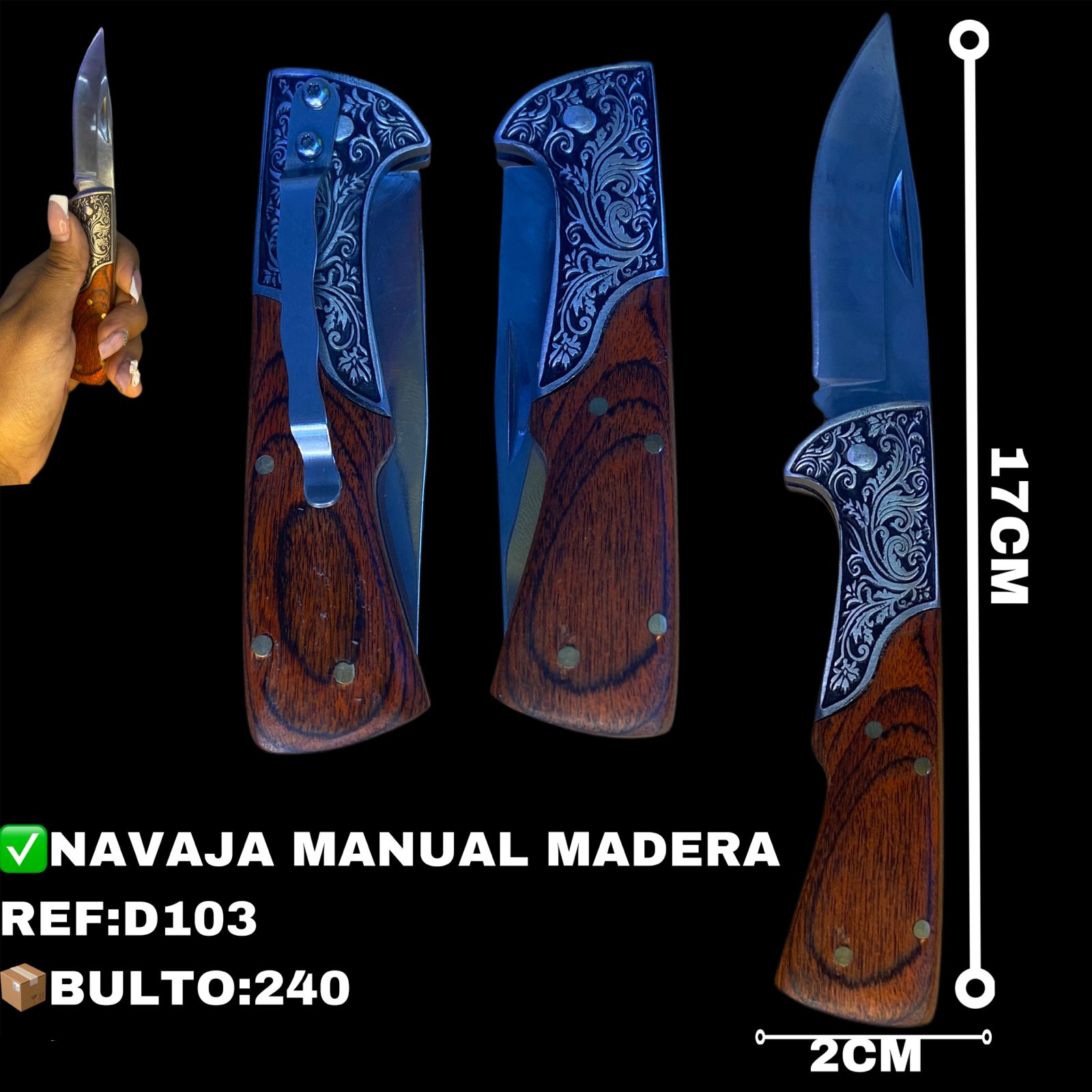 NAVAJA MANUAL MADERA NAVAJA MANUAL MADERA